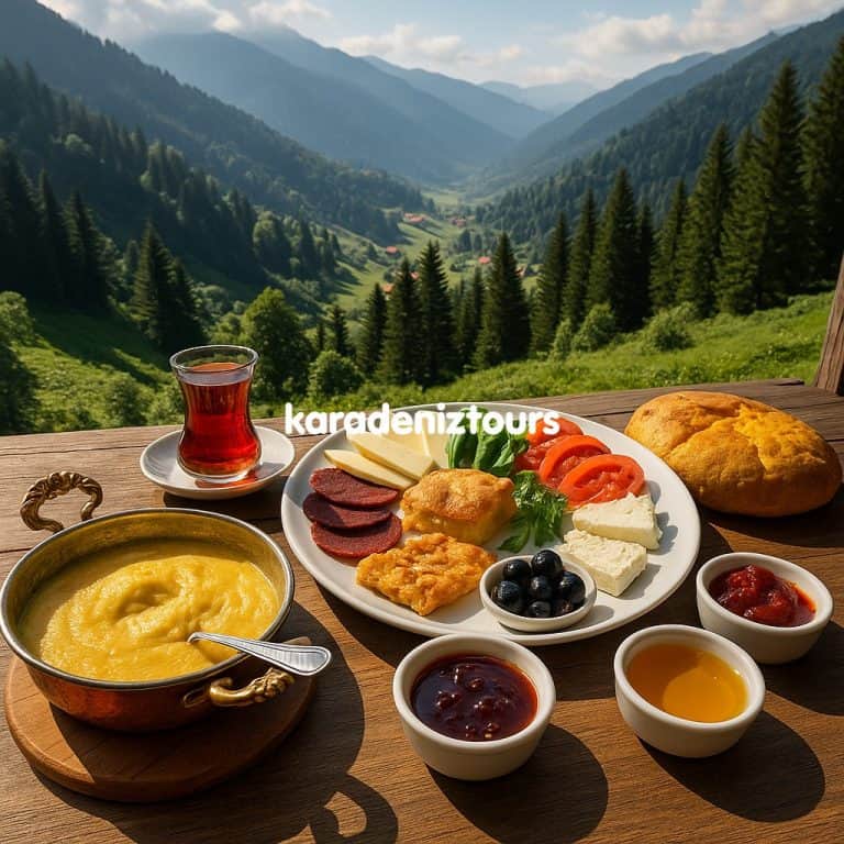 Doğu Karadeniz kahvaltısı ve doğal manzaralar, Rize çıkışlı turlar ile unutulmaz deneyimler.