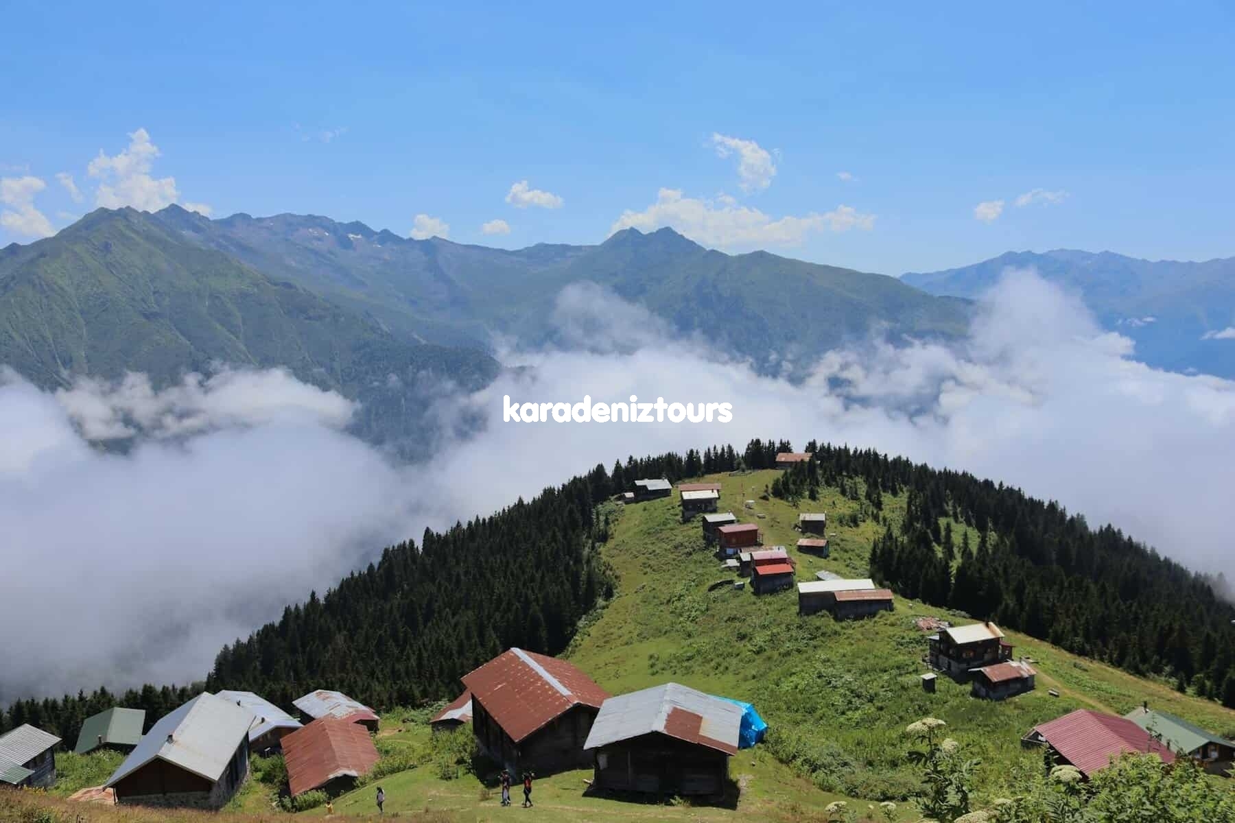 Ayder yaylası dere kenarı bungalov